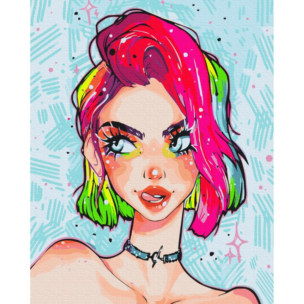 УЦЕНКА!!! Картина по номерам "Леди Грандж"@nila_art_art Brushme BS53389-UC, 40х50 см