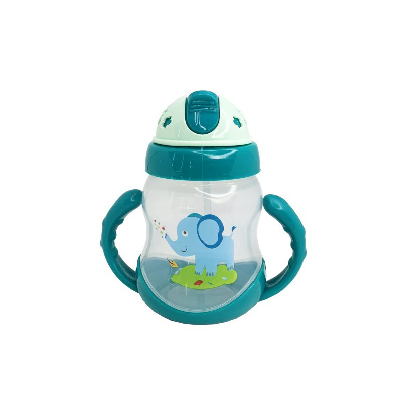 Бутылочка пластиковая с ручками MGZ-0322(Green) 250 мл