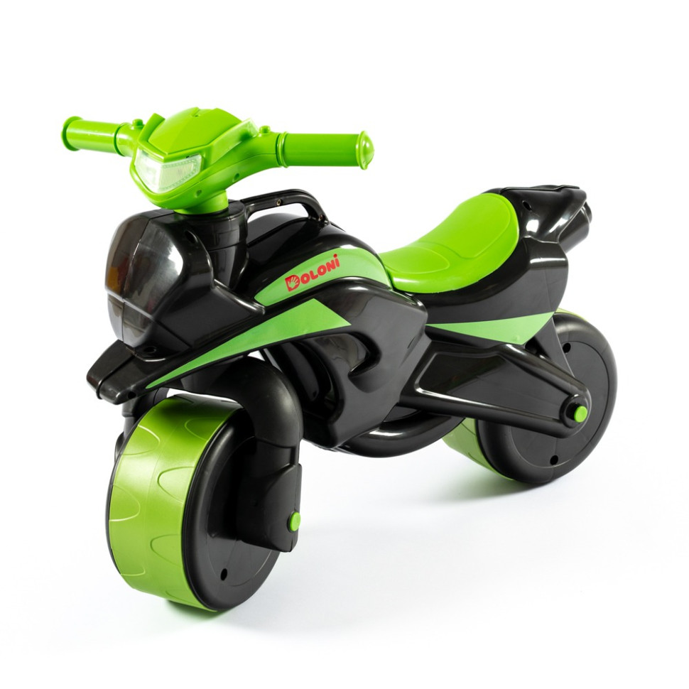 Мотобайк беговел Doloni Toys 0138/590 Черно-Зелёный 