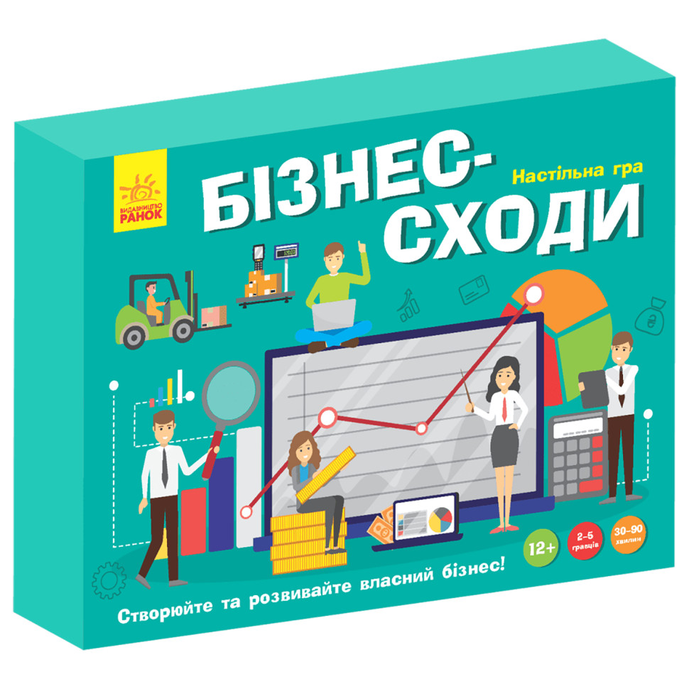 Настольная игра "Бизнес-лестница" РЛ902037У кубик, 5 фишек игроков