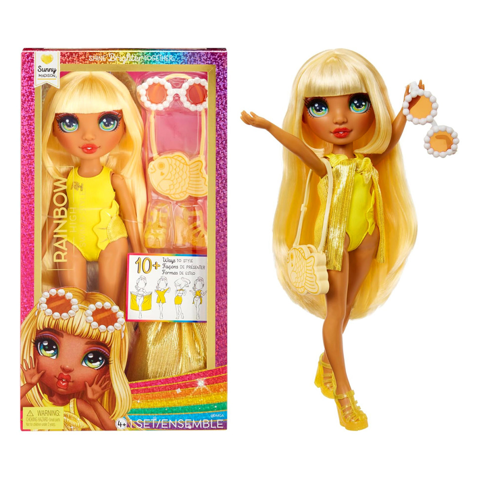 Кукла детская Санни Rainbow High 507284 серии "Swim & Style" с аксессуарами