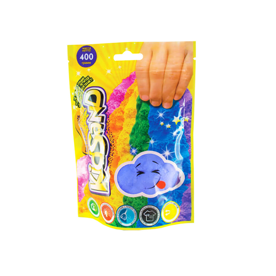 Кинетический песок "KidSand" KS-03-03 пакет 400 гр Синий