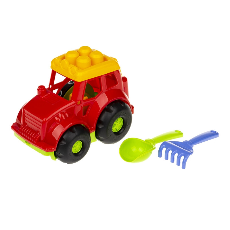 Песочный набор Трактор "Кузнечик" №1 Colorplast 0206 Красный