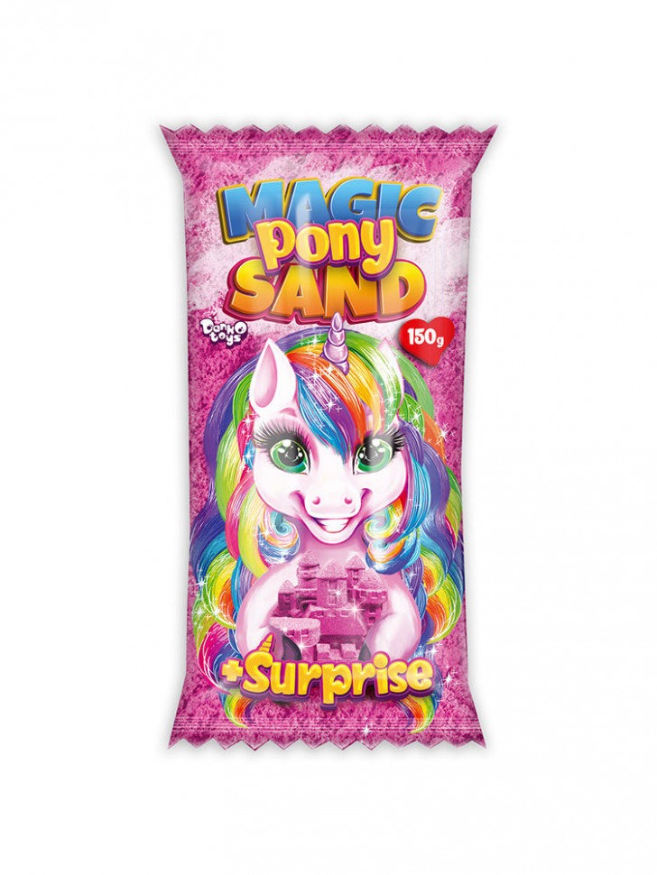 Набор для творчества "Кинетический песок "Magic Pony Sand" MPS-01, 150 грамм Розовый