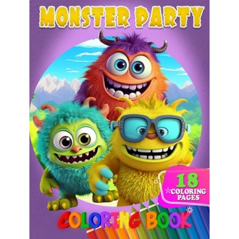 Раскраска для детей Monster Party А05122406 формат А4