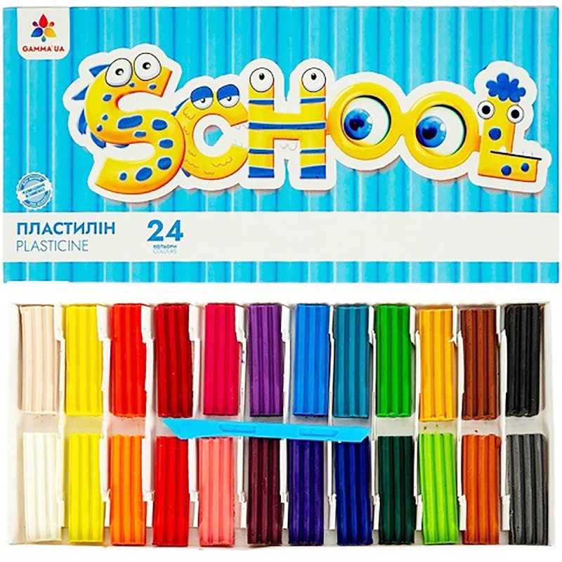 Набор для лепки пластилин "School" 200319G  24 цвета