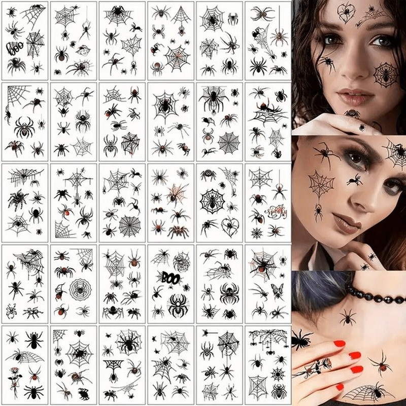 Набор детских временных татуировок "Halloween black" tatto-halloween-black-set-30