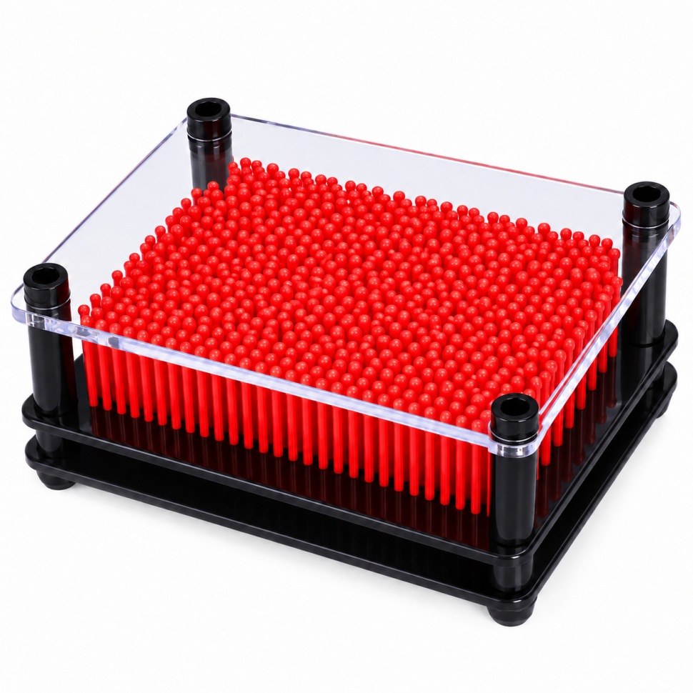Объемная панель-антистресс с подвижными элементами "3D Пин Арт" MK 5967(Red) красный