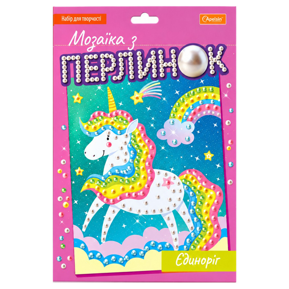 Детский набор для творчества "Мозаика из жемчуга единорог" НТ-38-03