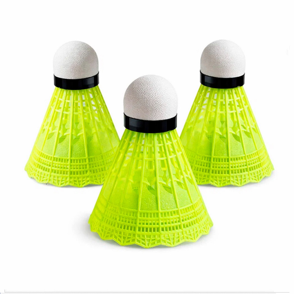 Набор воланчиков для бадминтона "Badminton Shuttlecocks" NE-BD-007GY желтые 3 шт
