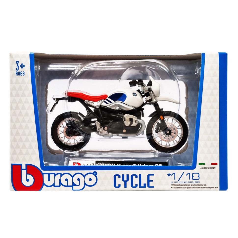 Детская модель Мотоцикла "BMW R nineT Urban GS" Bburago 18-51030-6 масштаб 1:18