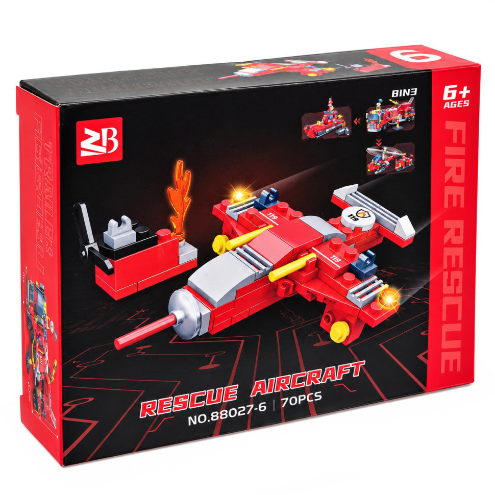 Детский конструктор "Fire Rescue" 88027-6, 70 деталей