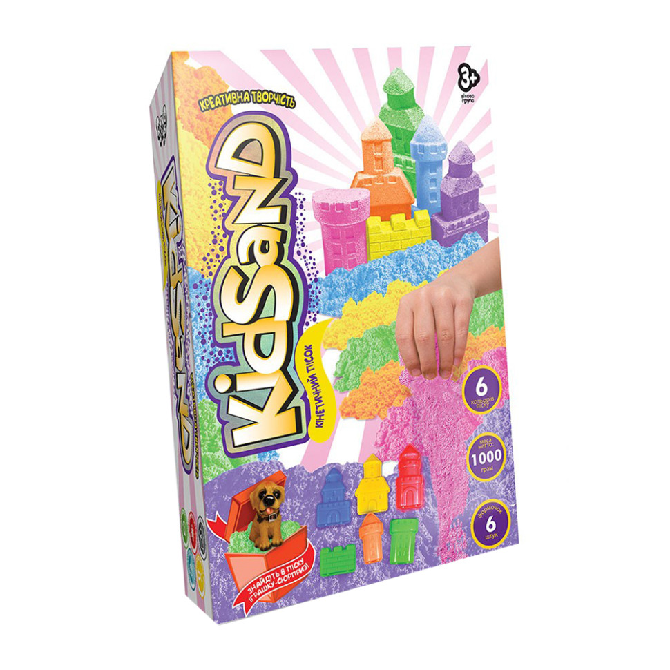 УЦЕНКА!!! Креативное творчество "Кинетический песок "KidSand" Danko Toys KS-04-13U-UC коробка 1000 гр
