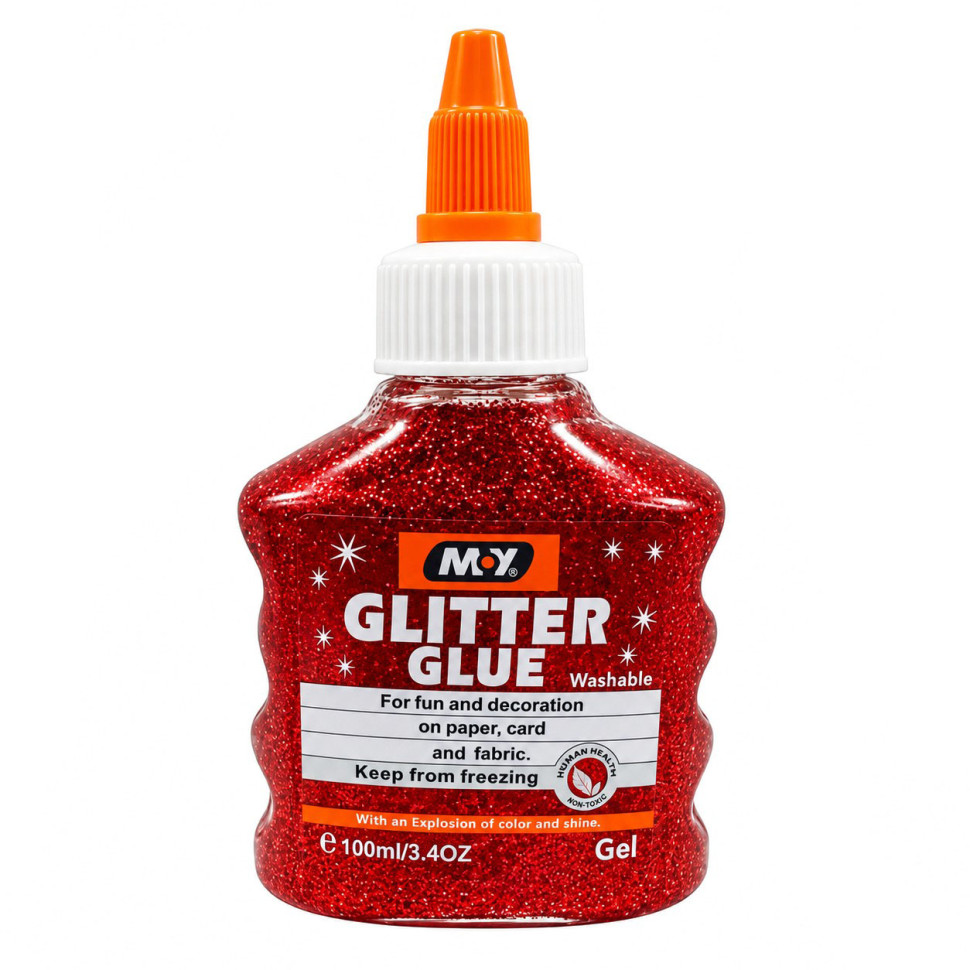 Клей декоративный "Металлик Glitter" DSCN4619(Red) 100 мл