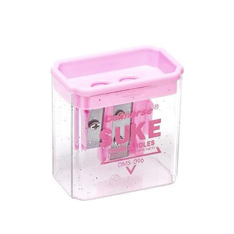 Двойная точилка для карандашей с контейнером DMS-096(Pink)