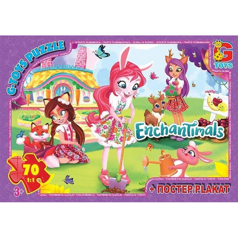 Детский пазл "Enchantimals" EA213 плакат 70 элементов