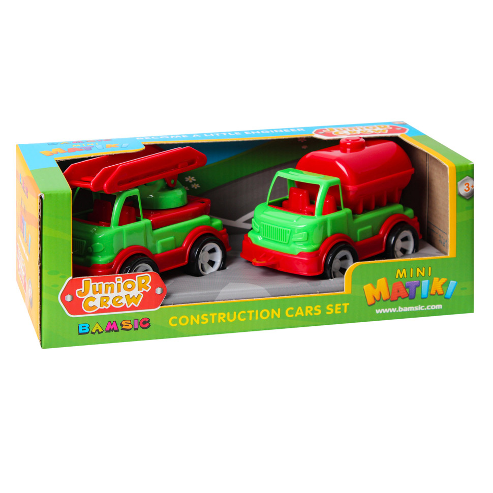 Игровой набор Пожарная машина и водовоз "Mini Matiki" 002/16BMS(Green) подвижные элементы