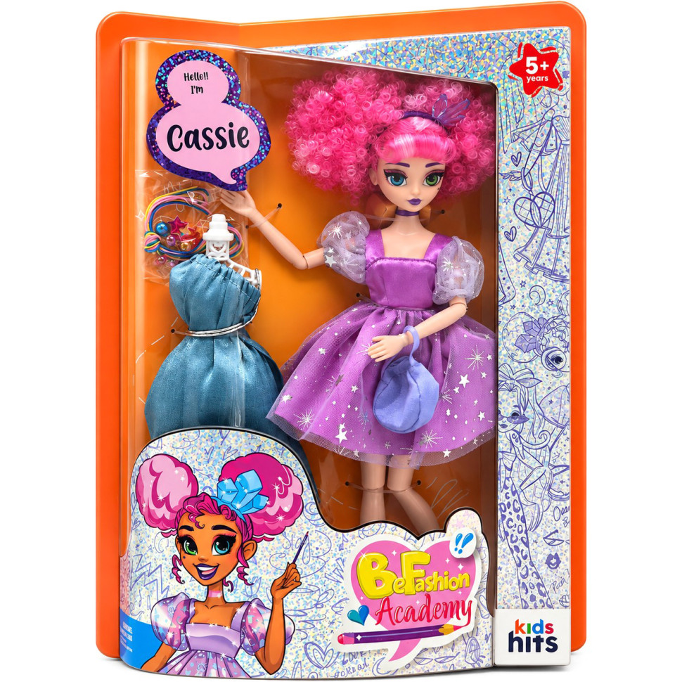 Детская кукла Be Fashion Academy "Cassie" Kids Hits KH25/04 высота куклы 28 см