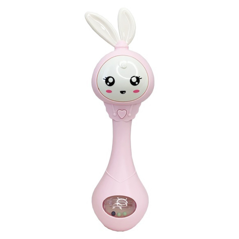 Интерактивная игрушка-погремушка "Зайчик" MGZ-1210(Pink)