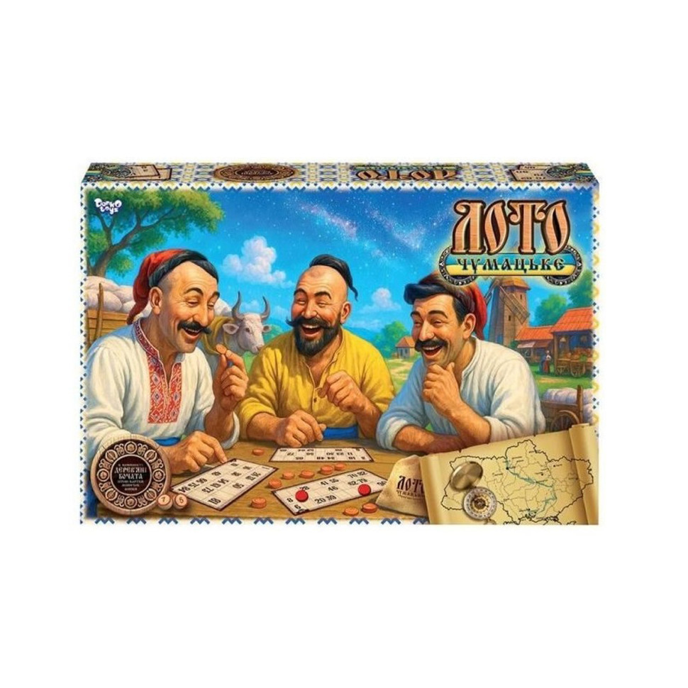 Настольная игра "Чумацкое ЛОТО" DTG105 деревянные бочки, 90 шт