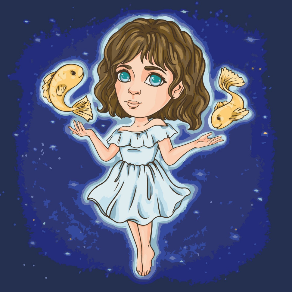 УЦЕНКА!!! Картина по номерам "Знаки зодиака. Рыбы" ©VIKTORIA.GRO.ART Art Craft 10099-AC-UC 40х40 см