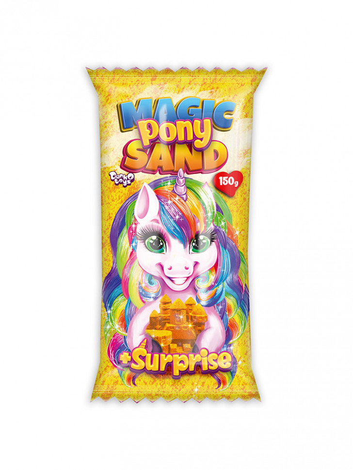 Набор для творчества "Кинетический песок "Magic Pony Sand" MPS-01, 150 грамм Желтый