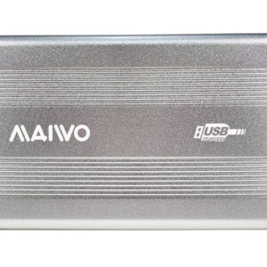 Кишеня Maiwo зовнішня для HDD 2,5" SATA через USB2.0 на гвинтах алюміній срібляста