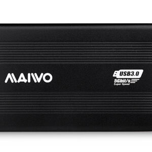 Кишеня Maiwo зовнішня для HDD 2,5" SATA через USB3.0 на гвинтах алюміній чорна