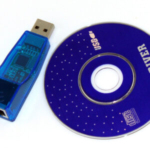 Адаптер Dynamode USB-RJ45 Lan Ethernet, чіпсет Realtek RTL8150B, пластик блакитний