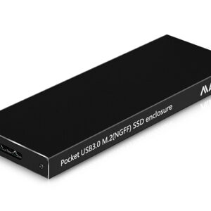 Кишеня Maiwo зовнішня для M.2 SSD (NGFF) SATA через USB3.0 на гвинтах алюміній матова чорна