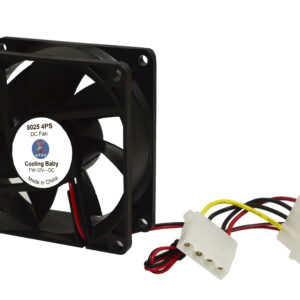 Вентилятор Cooling Baby 8025 4PS 80x80x25мм SB 12В 0,21А 24,3дБ, 2500 об/хв 4pin