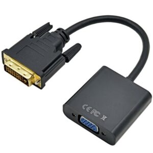 Адаптер STLab DVI-D (24+1) male to VGA 15 pin female HDTV 1080p, чорний