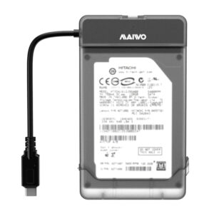 Адаптер підключ. HDD 2,5" SATA/SSD до порту USB3.1 GEN2 TypeC +контейнер Maiwo захисний для HDD 2,5"