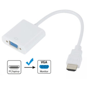 Адаптер STLab HDMI male - VGA F емулятор монітора, без додадкових кабелів, білий