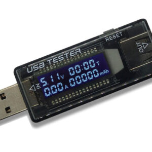 USB тестер Dynamode напряжения (3-20V), силы тока (0-3A) и заряда батареи (0-99999 mAh), черный