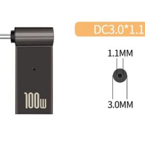 Адаптер PD 100W USB Type-C Female to DC Male Jack 3.0x1.1 mm – для заряджання ноутів ACER, SAMSUNG
