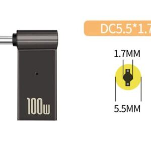 Адаптер PD 100W USB Type-C Female to DC Male Jack 5.5x1.7 mm – для зарядж. ноутів ACER, PACKARD BELL