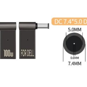 Адаптер PD 100W USB Type-C Female to DC Male Jack 7.4x5.0 mm – для заряджання ноутів DELL