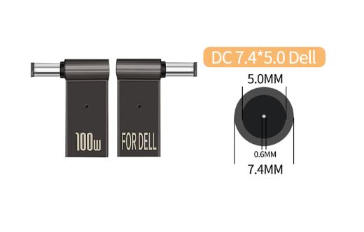 Адаптер PD 100W USB Type-C Female to DC Male Jack 7.4x5.0 mm – для заряджання ноутів DELL