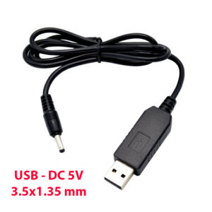 Кабель живлення Dynamode USB 2.0 AM - DC 3.5 х 1.35 мм, USB 5V-->DC 5V, 1 м, чорний