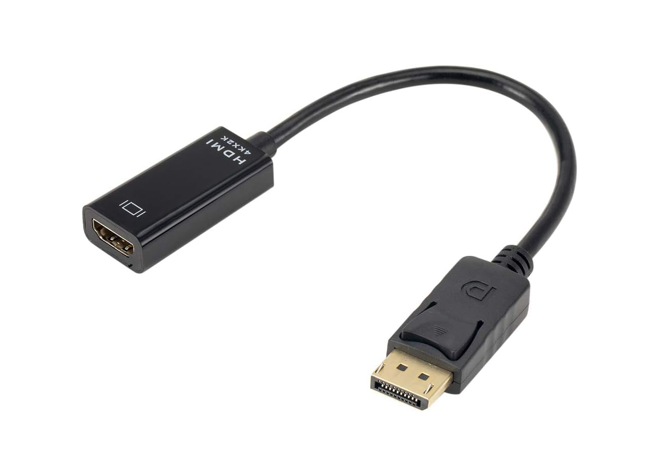 Адаптер STLab DisplayPort Male - HDMI 4K Ultra HD Female, чорний