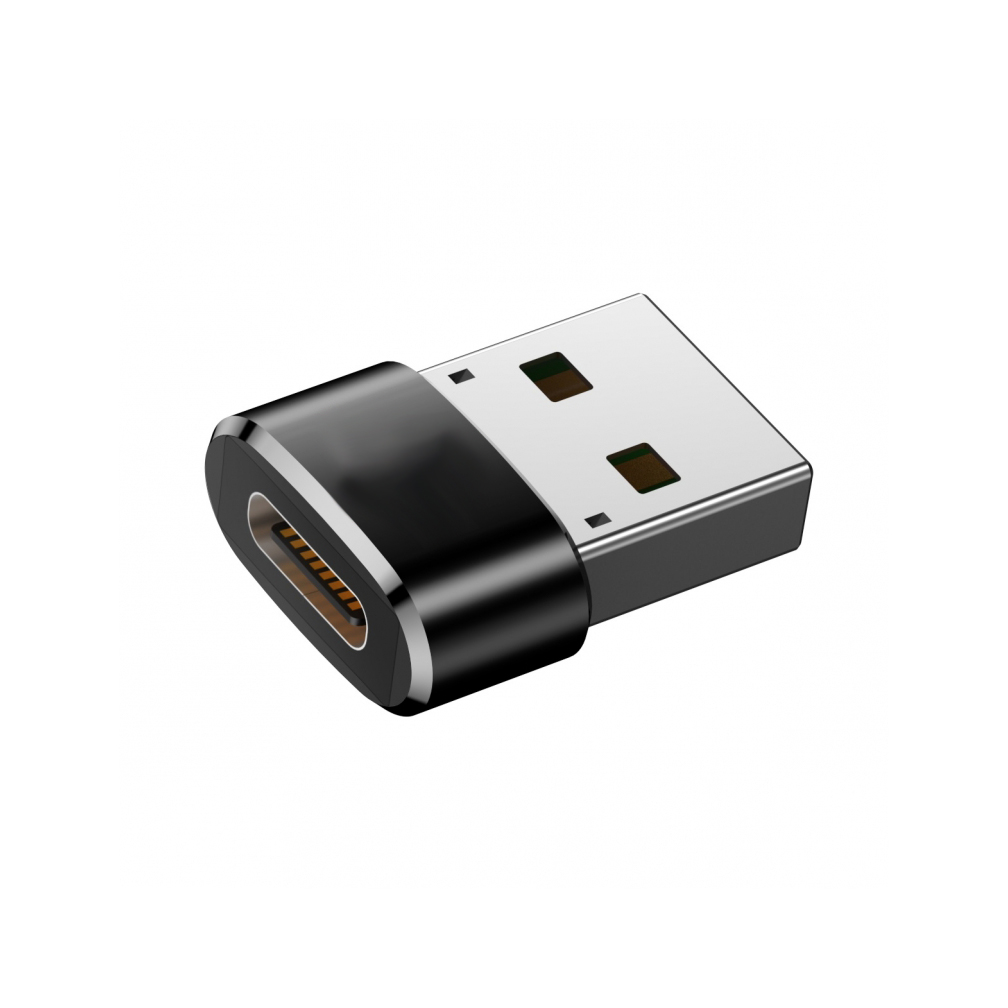 Адаптер Dynamode USB-C Female to USB-A Male, OTG, для зарядки та передачі даних, чорний