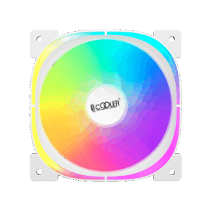 Вентилятор PCCOOLER EF120 ARGB білий для корпусу 120x120x25мм, HB, 5V ARGB 3-pin