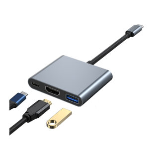 Адаптер Dynamode USB3.1 Type-C to 1хHDMI, 1хUSB 3.0, 1хUSB Type-C PD 87W, розд.здат. до 4K 3840x2160
