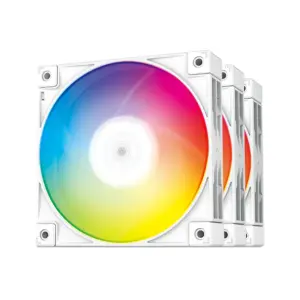 Набір RGB вентиляторів Deepcool FC120 3in1 білий для корпусу 3*120x120x25мм, HB,