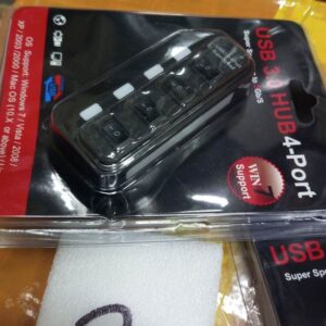 Хаб USB Lapara 4 порта USB 3.0 с 4-мя выключателеми ON/OFF, с БП 2А/5В, черный, УПАКОВКА ПОМЯТА