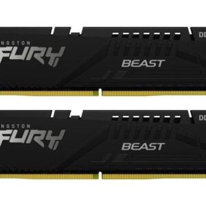 Модуль пам'яті DDR5 32GB (2x16GB) 6000 Kingston Fury Beast Black C36-38-38 набір з 2-х модулів