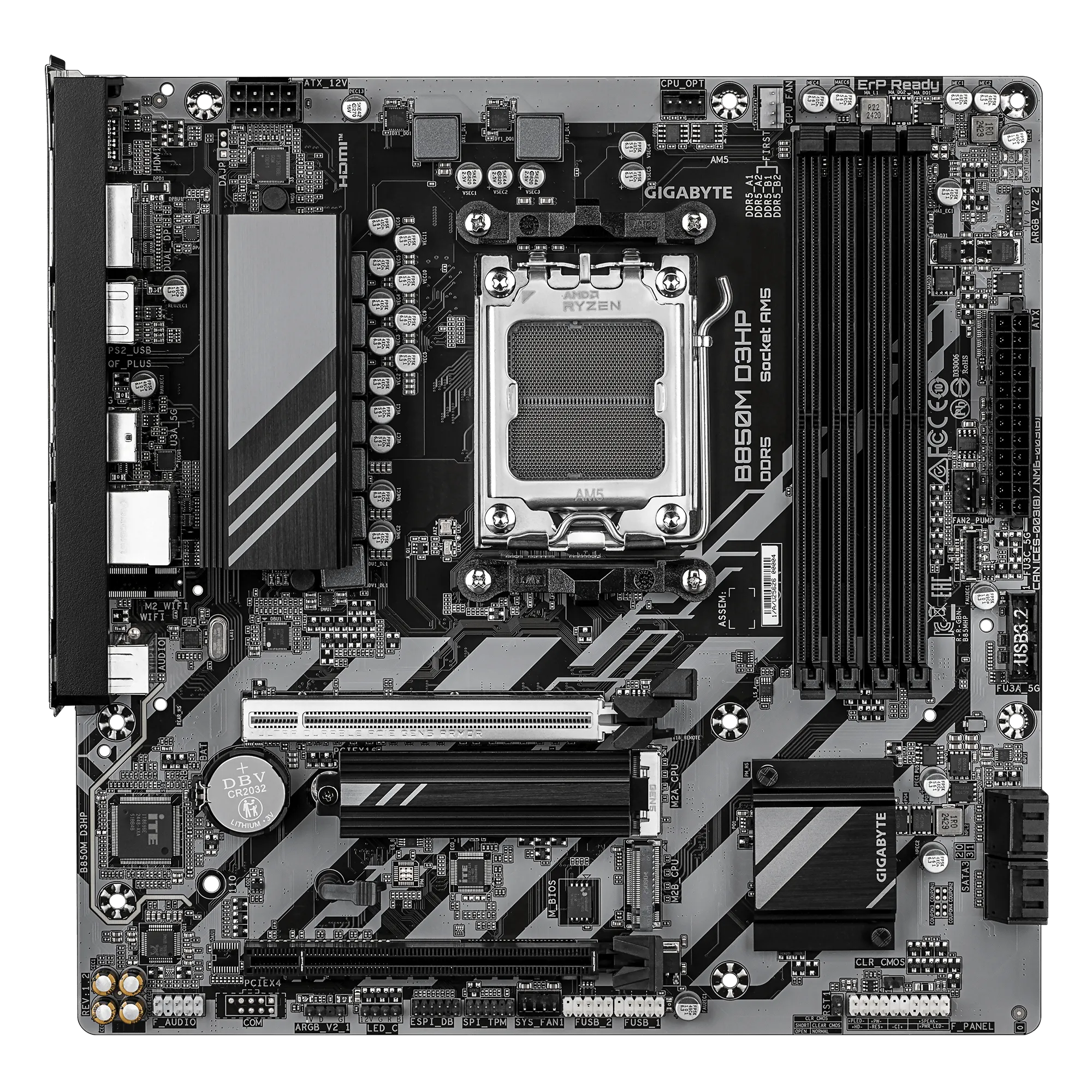 Материнська плата Gigabyte B850M D3HP (sAM5, AMD B850, PCI-Ex16)