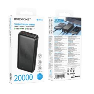 Універсальна мобільна батарея Borofone BJ80A Clever 20000mAh Black 22.5W+PD20W