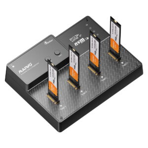 Док-станція Maiwo клонір. для 4*NVMe M.2 SSD Key M/B+M ч-з USB4.0 Type-C 40Gbps з вентилятором метал